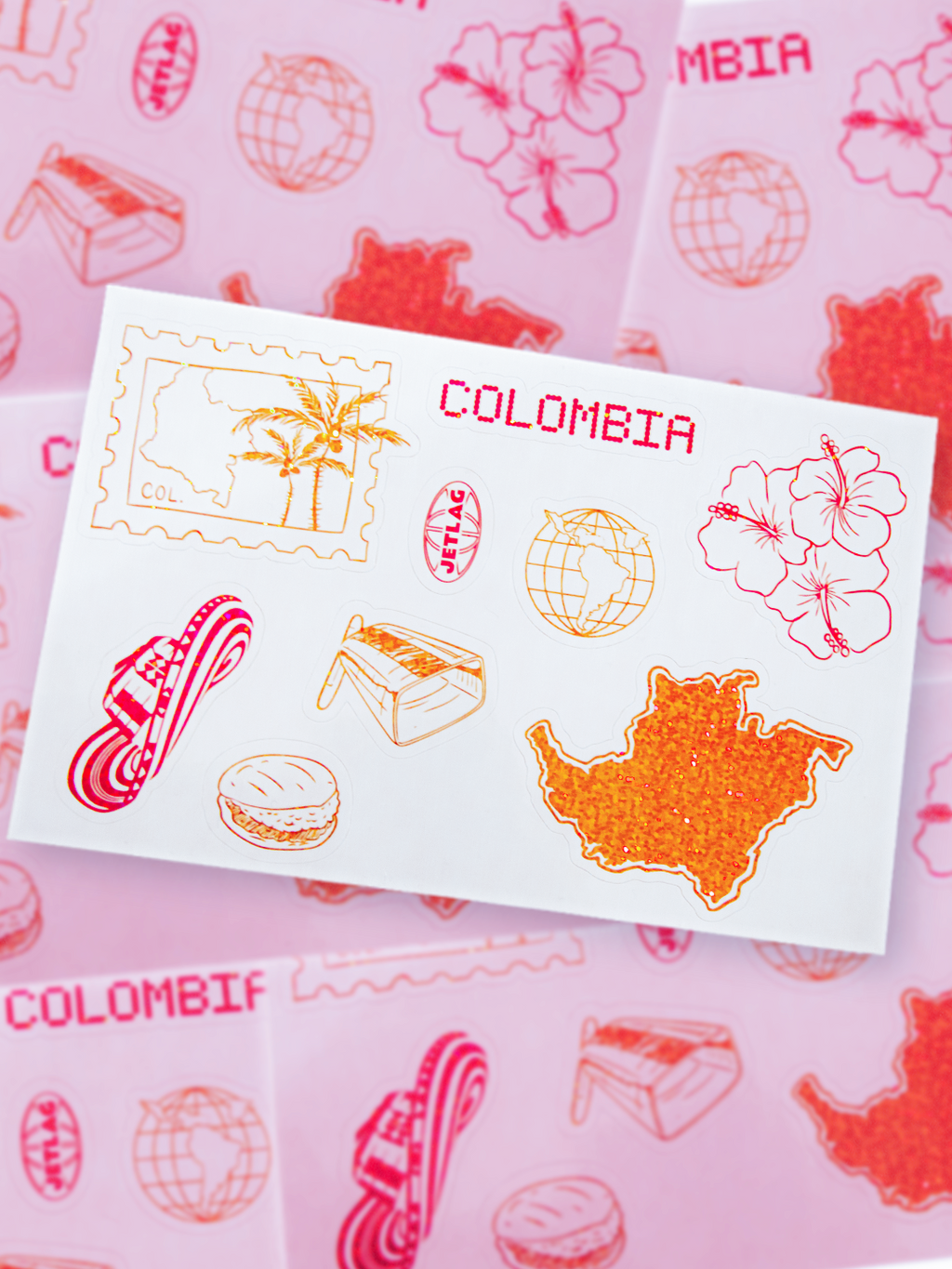 Planche stickers Colombia